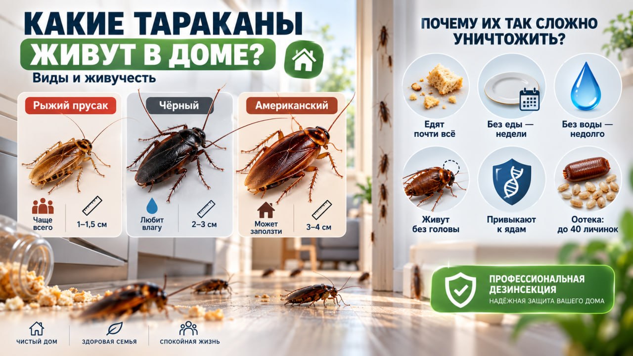 виды тараканов и почему они такие живучие